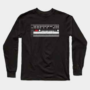 909 Drum Machine (White Lines) Long Sleeve T-Shirt